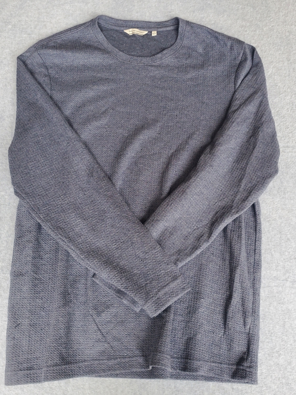 English Laundry Men's Long Sleeve Crewneck Shirt - Charcoal Gray